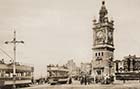 Clock tower and two trams | Margate History